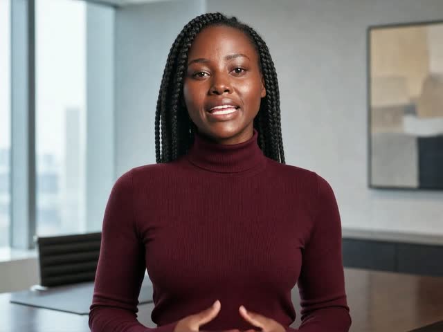 Amara Okafor on the video call (AI-generated avatar)